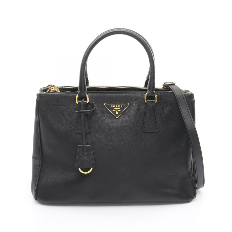 PRADA SAFFIANO Galleria 斜背包 BN1874 Saffiano 皮革 黑色 二手-0