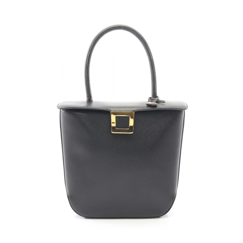 Delvaux 黑色真皮手提包，二手女款-0