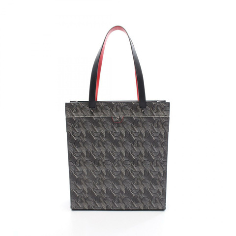 Christian Louboutin RUIS 手袋 PVC塗層帆布皮革 灰色黑色 二手 男士