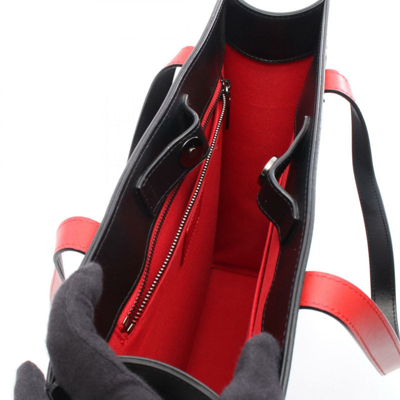 Christian Louboutin RUIS 手袋 PVC塗層帆布皮革 灰色黑色 二手 男士-2
