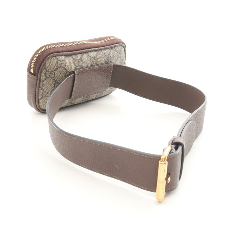 GUCCI Ophidia GG Supreme Sherry Line 腰包 519308 帆布皮革 二手-1