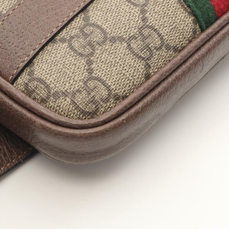 GUCCI Ophidia GG Supreme Sherry Line 腰包 519308 帆布皮革 二手-4