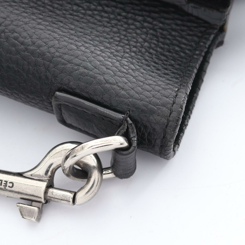 CELINE Luggage Nano Shopper 單肩斜背包 168243 黑色皮革 二手-9