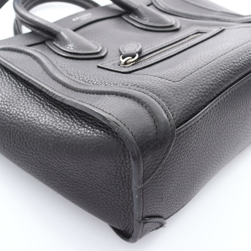CELINE Luggage Nano Shopper 單肩斜背包 168243 黑色皮革 二手-13