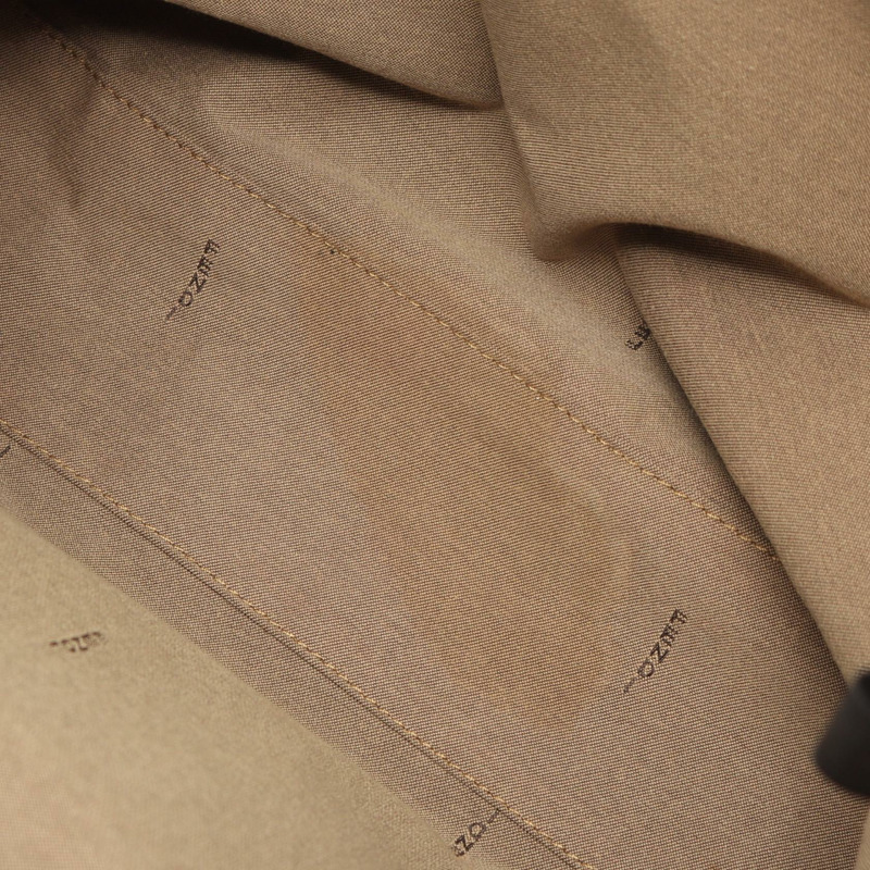 FENDI Zucchino 手提包 8BH140 帆布皮革 米色棕色 二手 女士-4