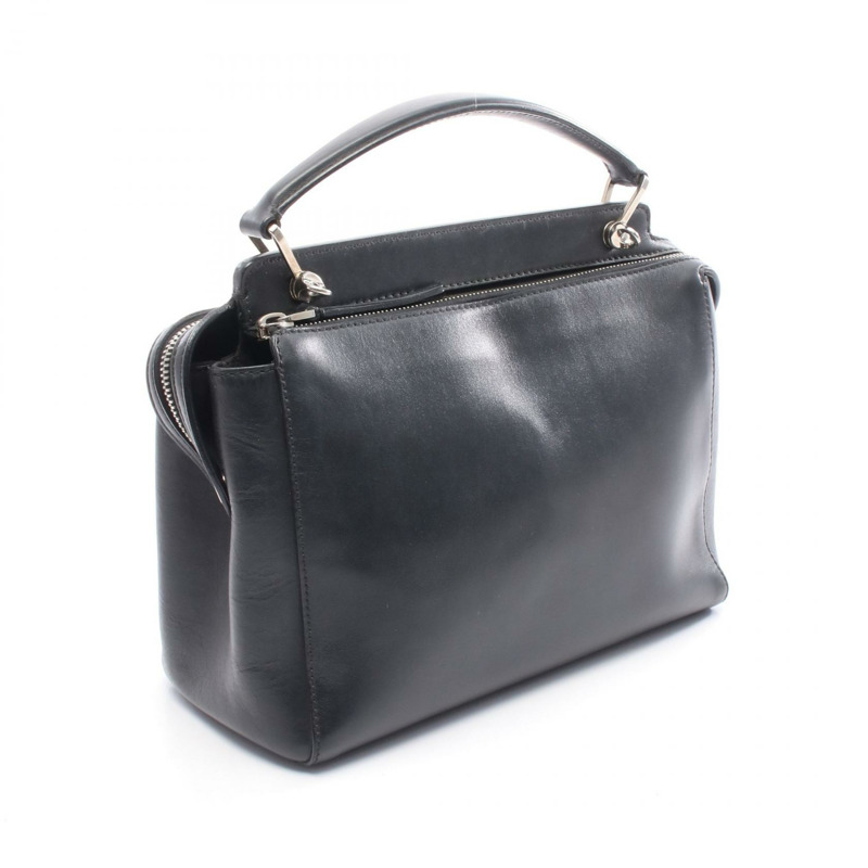 FENDI DOT COM 女士單肩手提包 8BN293 黑色真皮二手-1
