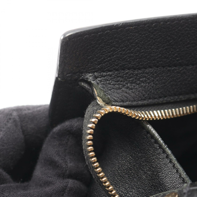 SAINT LAURENT PARIS Y 型 Cabas 單肩手提包 400666 黑色皮革 二手-5