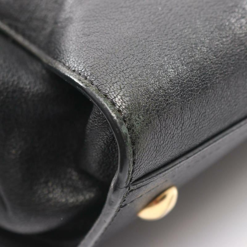 SAINT LAURENT PARIS Y 型 Cabas 單肩手提包 400666 黑色皮革 二手-7