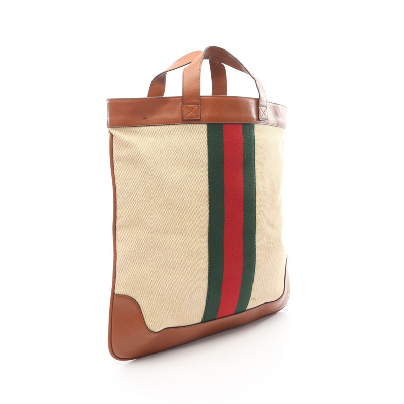 GUCCI Sherry系列托特包/斜背包/肩背包 575067 帆布/皮革 米棕色-1