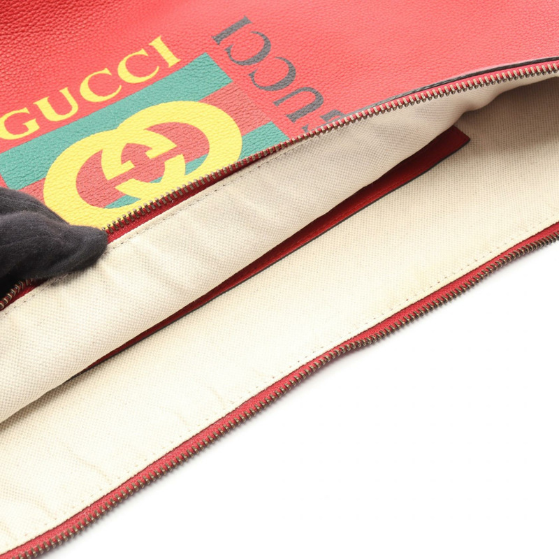 GUCCI 半月形單肩斜背包 523588 皮革 紅色 多色 二手-7