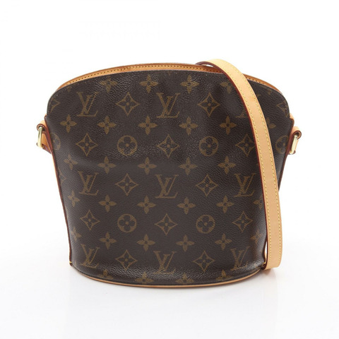 路易威登 Drouot 斜背包 M51290 Monogram 皮革 棕色 二手