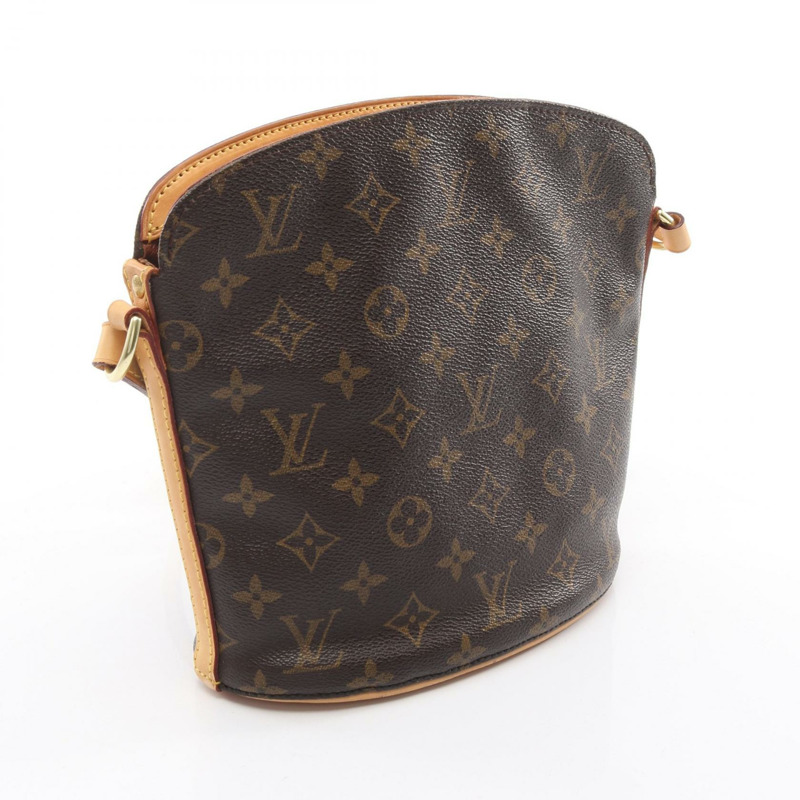 路易威登 Drouot 斜背包 M51290 Monogram 皮革 棕色 二手-1