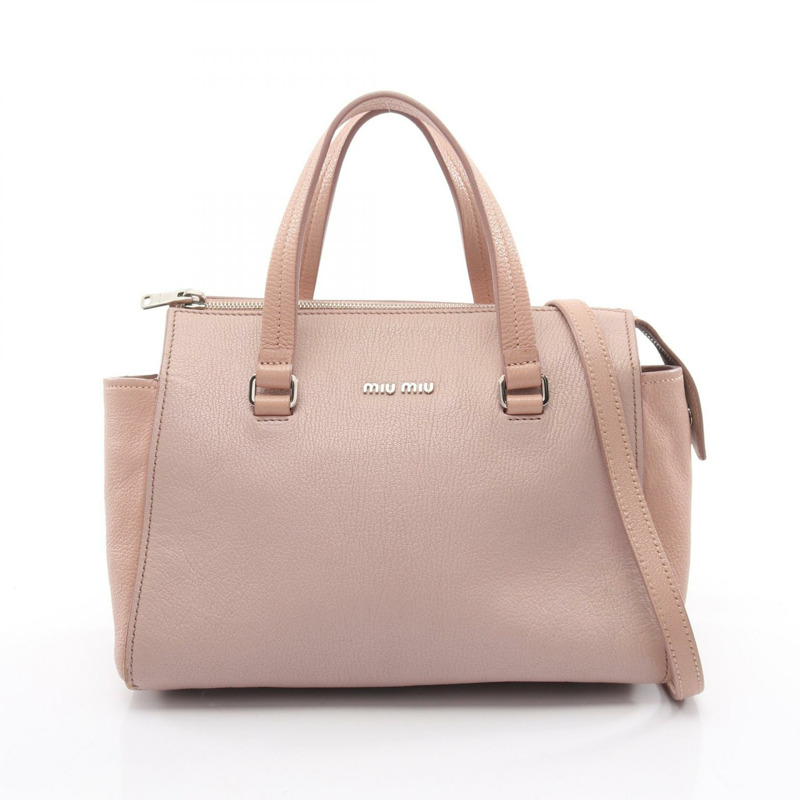 Miu Miu MADRAS 肩挎包 5BB006 粉紅皮革 二手 女士-0