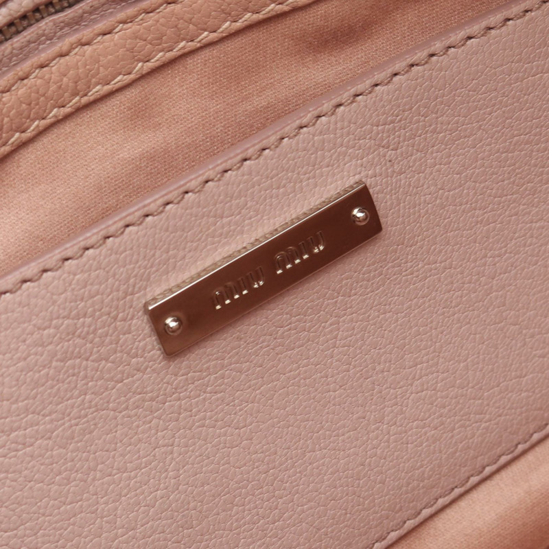 Miu Miu MADRAS 肩挎包 5BB006 粉紅皮革 二手 女士-3