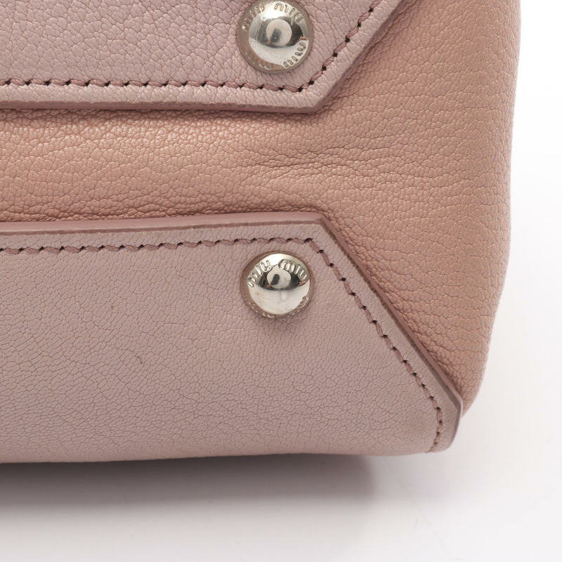 Miu Miu MADRAS 肩挎包 5BB006 粉紅皮革 二手 女士-8