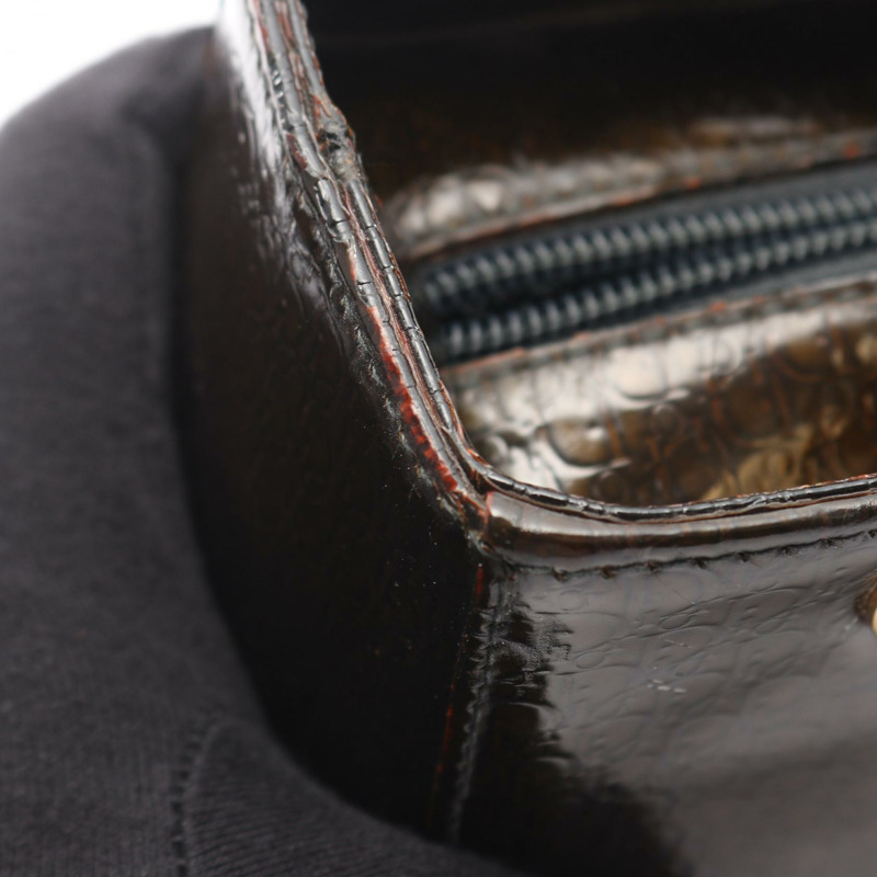 Dior LADY DIOR Trotter 肩背包，卡其色真皮，二手女款，金色五金-5