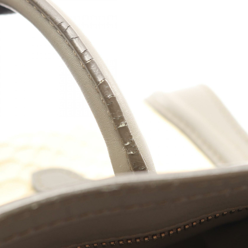 CELINE Luggage Nano Shopper 手提包，異國皮革，米色、灰色、橙色，二手女款-8