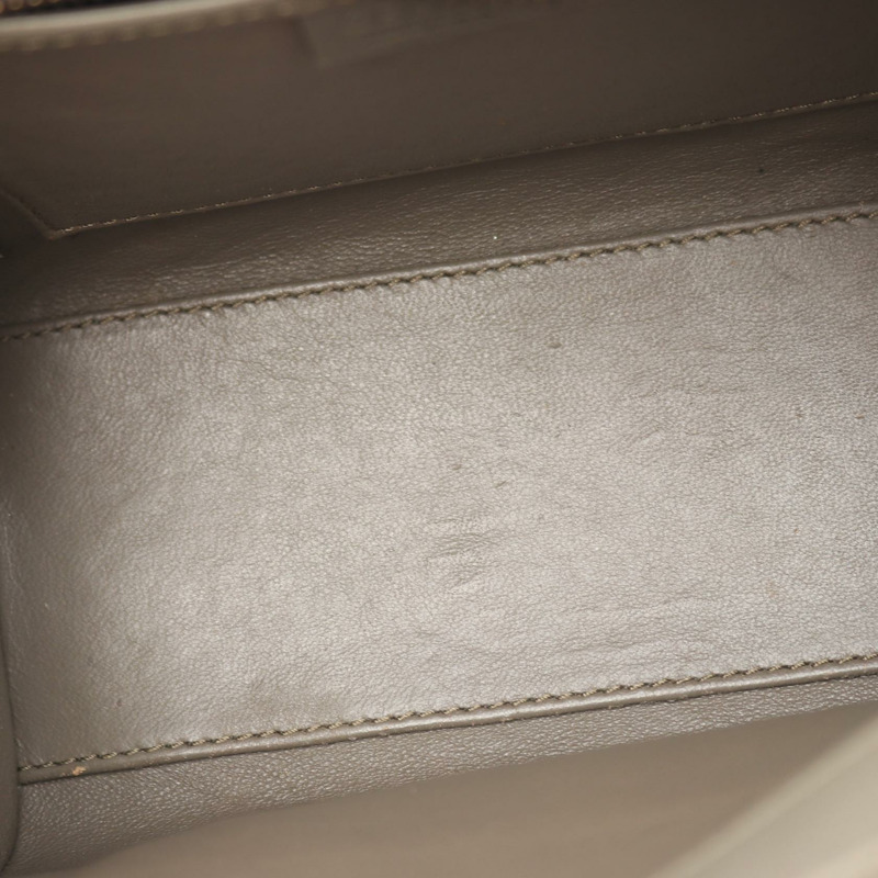 CELINE Luggage Nano Shopper 手提包，異國皮革，米色、灰色、橙色，二手女款-9