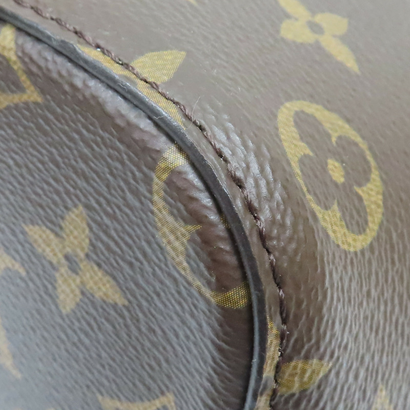 棕色 原花帆布 粉色牛皮飾邊 NeoNoe MM 兩用包【LOUIS VUITTON LV 路易威登】 M44022-12