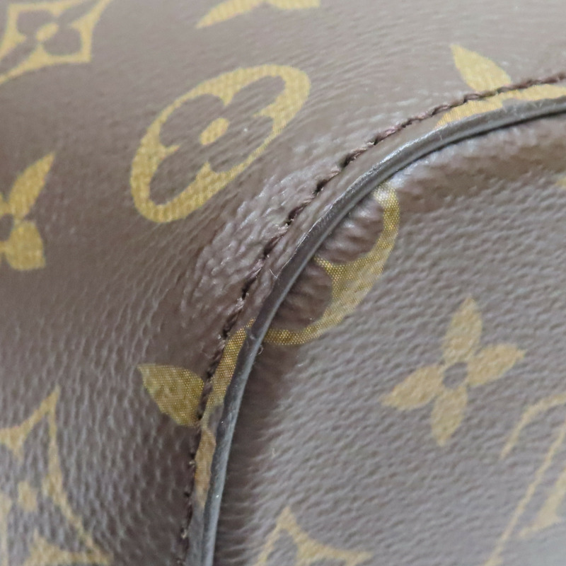棕色 原花帆布 粉色牛皮飾邊 NeoNoe MM 兩用包【LOUIS VUITTON LV 路易威登】 M44022-13