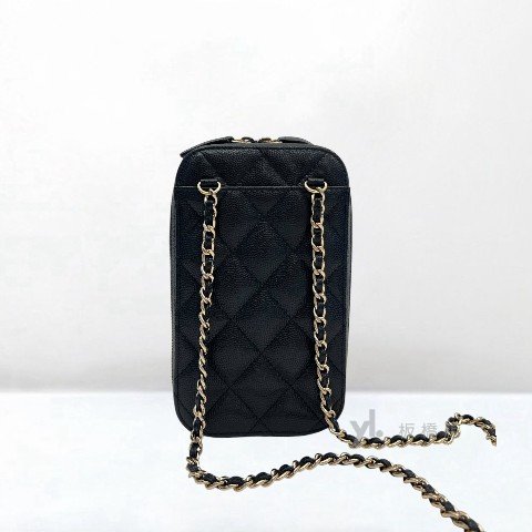 Y1988-CHANEL包包 黑色荔枝皮手機包AP0246-3