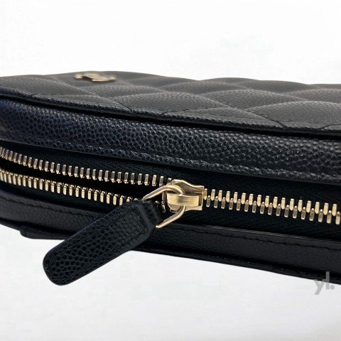 Y1988-CHANEL包包 黑色荔枝皮手機包AP0246-8