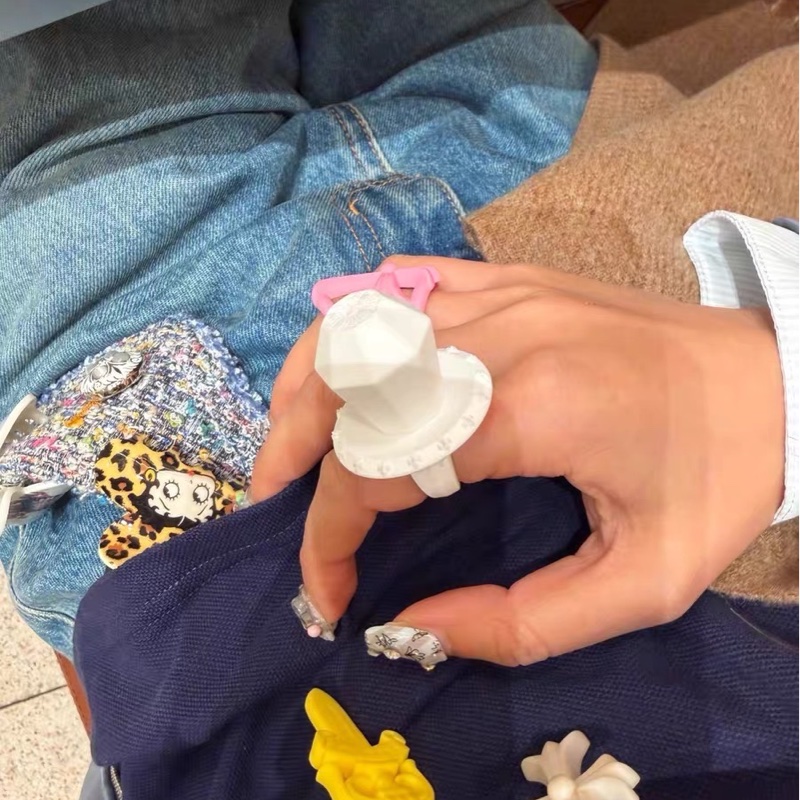 Chrome  Hearts Silicone Ring Pop White 🤍-6