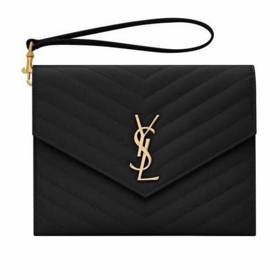 Saint Laurent 女士 CASSANDRE  MATELASSÉ絎縫粒面壓印皮革手拿包均碼碼常規、21cm*3cm*16cm-5