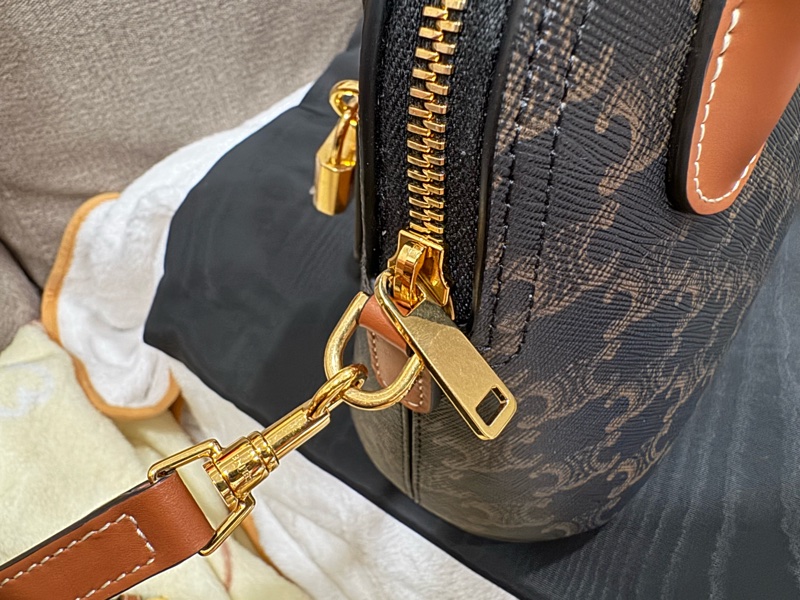 CELINE TEEN HONORINE標誌印花及牛皮革手袋-2