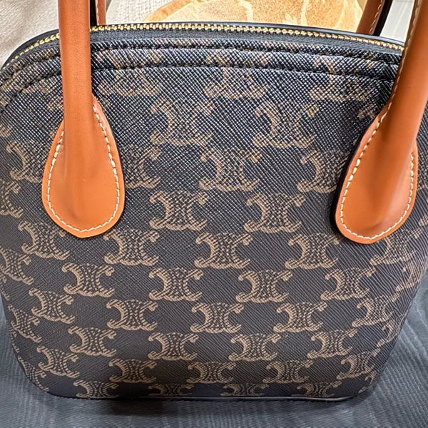 CELINE TEEN HONORINE標誌印花及牛皮革手袋-7