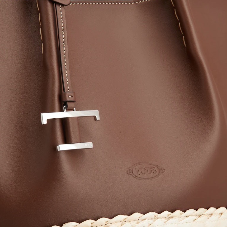 Tod's 女士 中號稻草和皮革購物袋均碼碼43cm*5.5cm*31cm-4