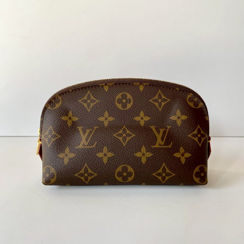 LV 化妝包 Monogram 金扣 老花 帆布 PM M47515-0