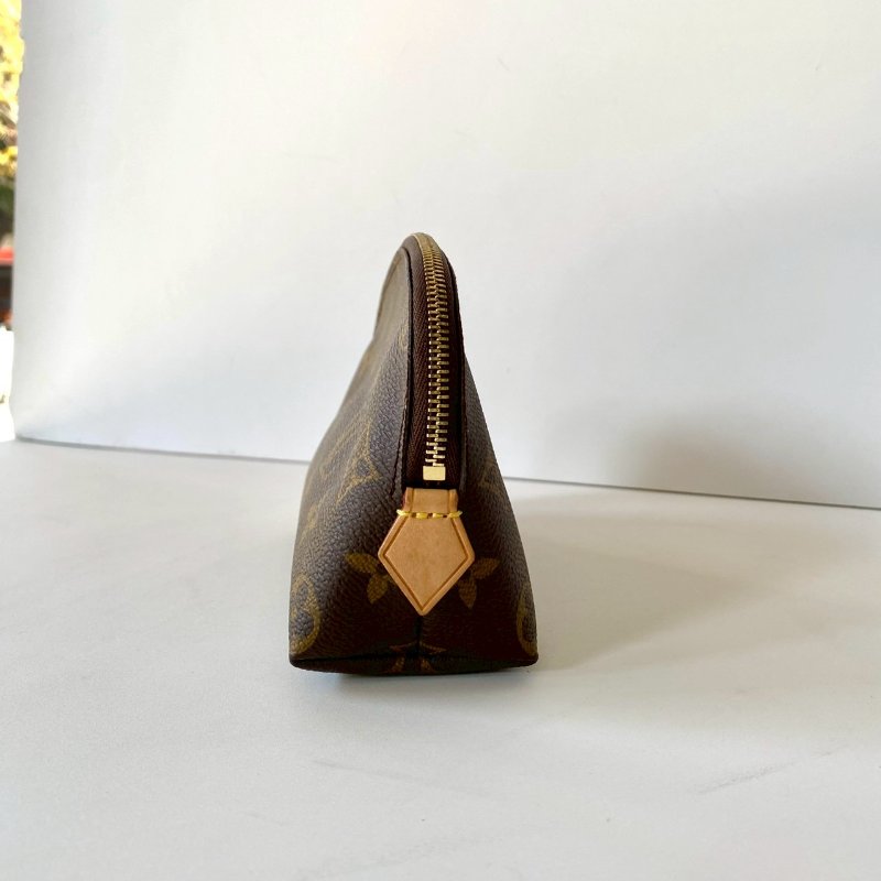 LV 化妝包 Monogram 金扣 老花 帆布 PM M47515-2