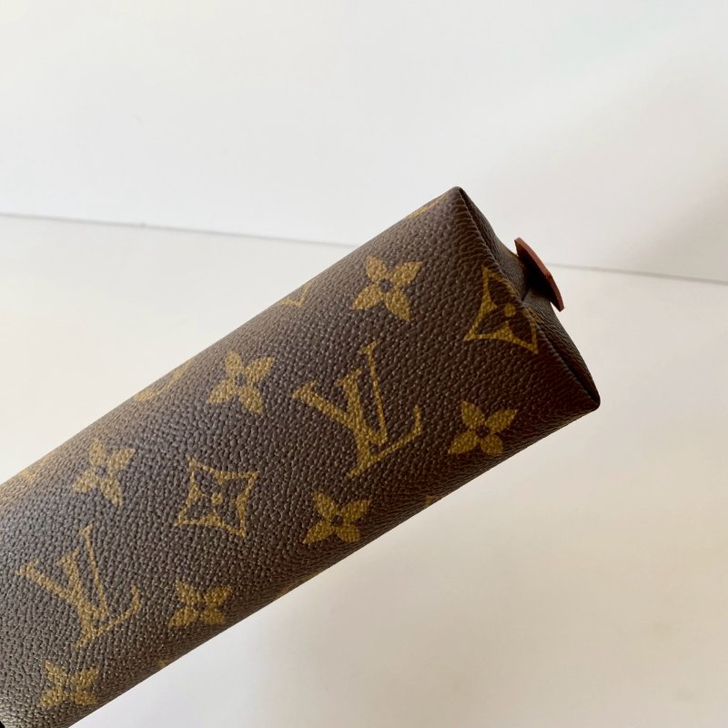 LV 化妝包 Monogram 金扣 老花 帆布 PM M47515-5