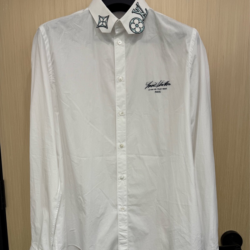 Louis Vuitton monogram DNA collar white shirt XL 襯衫-1