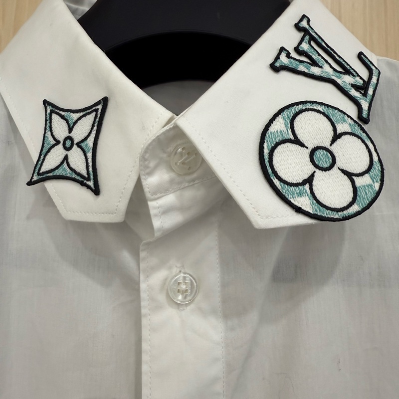 Louis Vuitton monogram DNA collar white shirt XL 襯衫-3