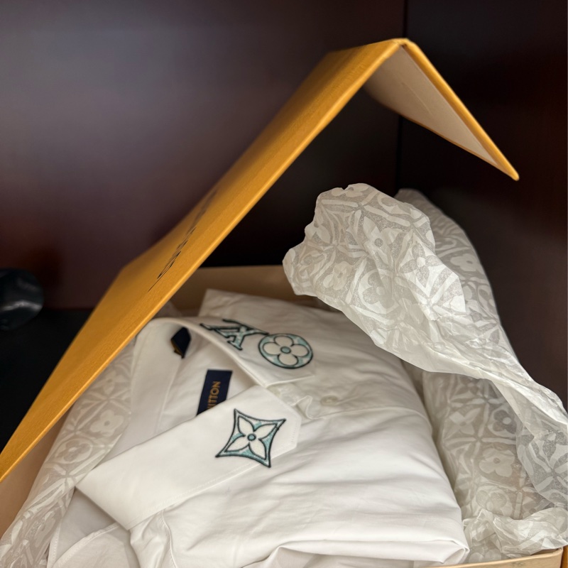 Louis Vuitton monogram DNA collar white shirt XL 襯衫-9