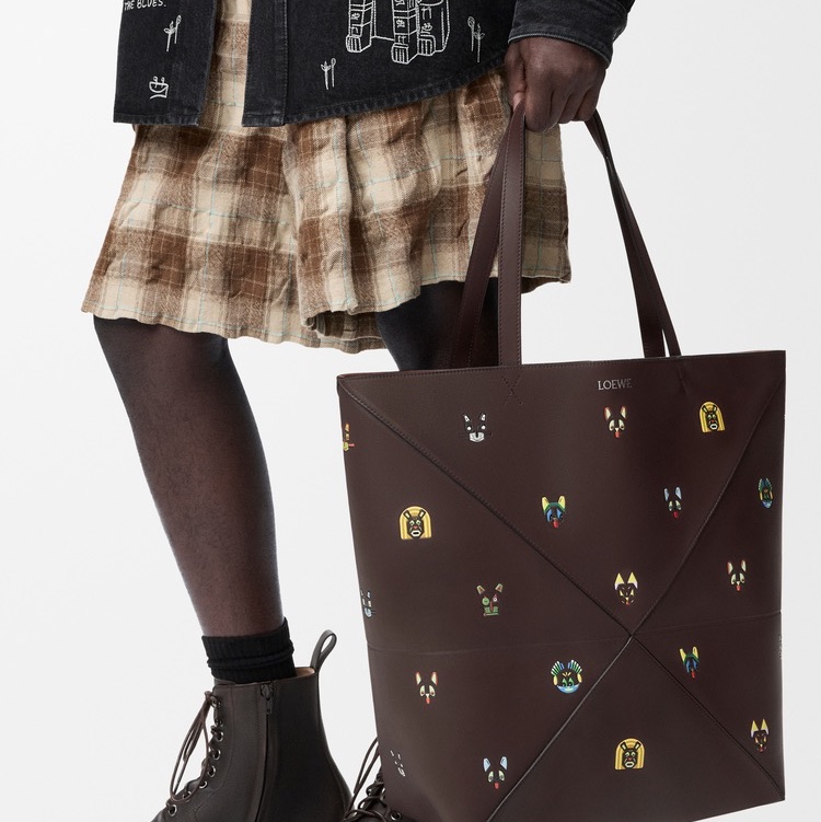 Loewe 女士 Cats XL 拼圖折疊手提包均碼碼42cm*18cm*41cm-1