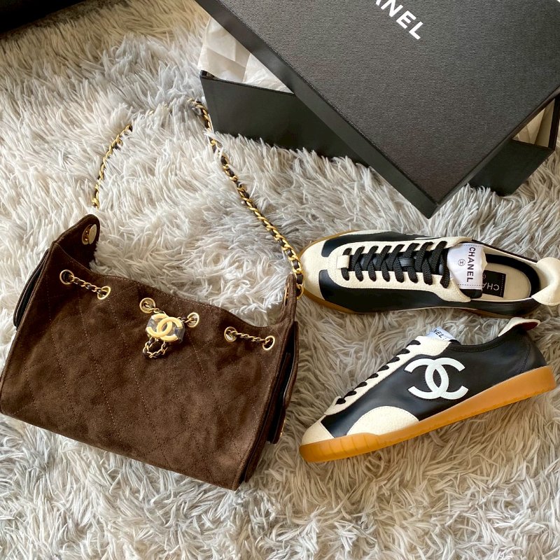 CHANEL 26C mini 25 bag Hobo 深棕色 小牛 麂皮 金扣 肩背 手提 AS5631-3