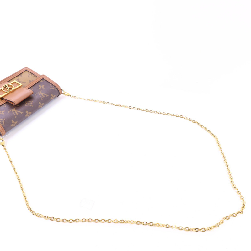 LOUIS VUITTON Monogram Reverse Dauphine金扣肩背袋-4