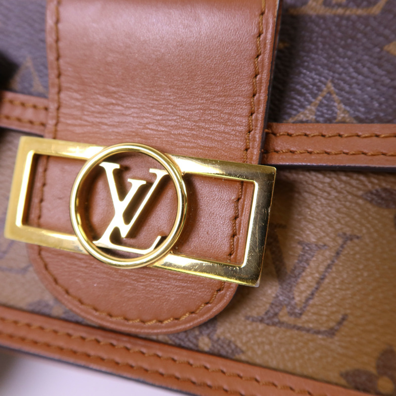 LOUIS VUITTON Monogram Reverse Dauphine金扣肩背袋-8