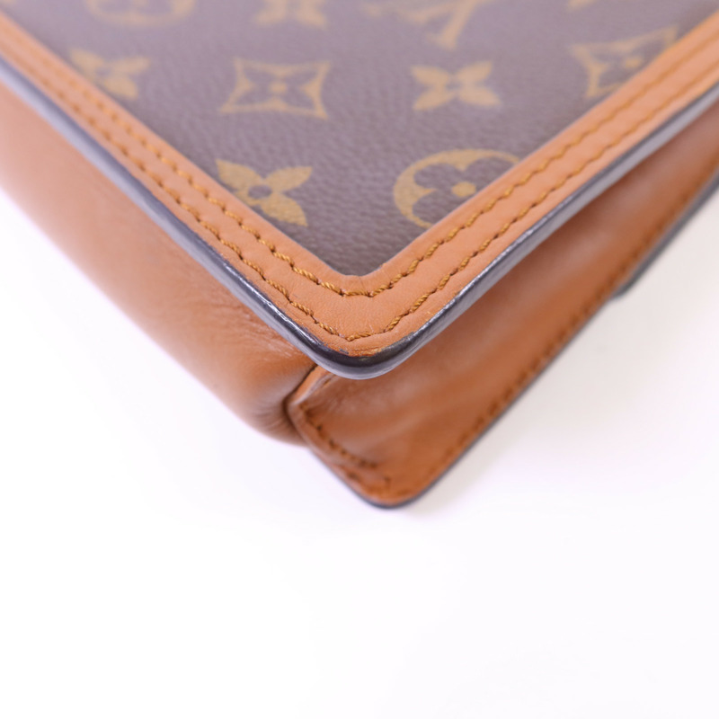 LOUIS VUITTON Monogram Reverse Dauphine金扣肩背袋-12