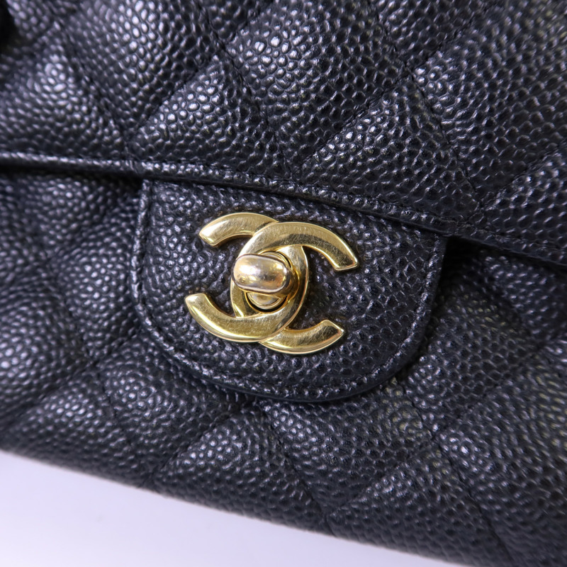 CHANEL 牛皮皮革Classic 25金扣鏈帶肩背袋-10