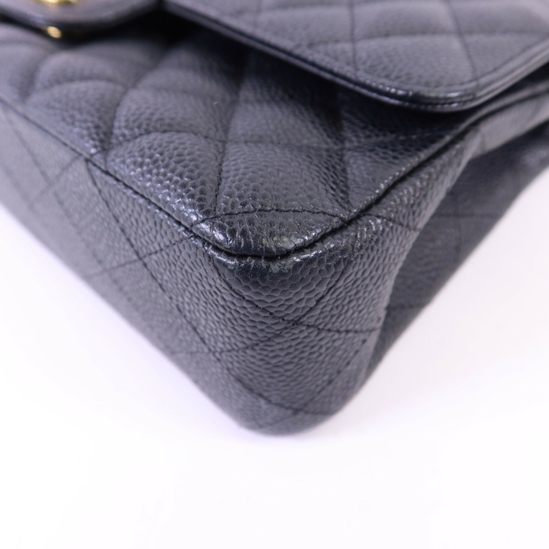 CHANEL 牛皮皮革Classic 25金扣鏈帶肩背袋-11