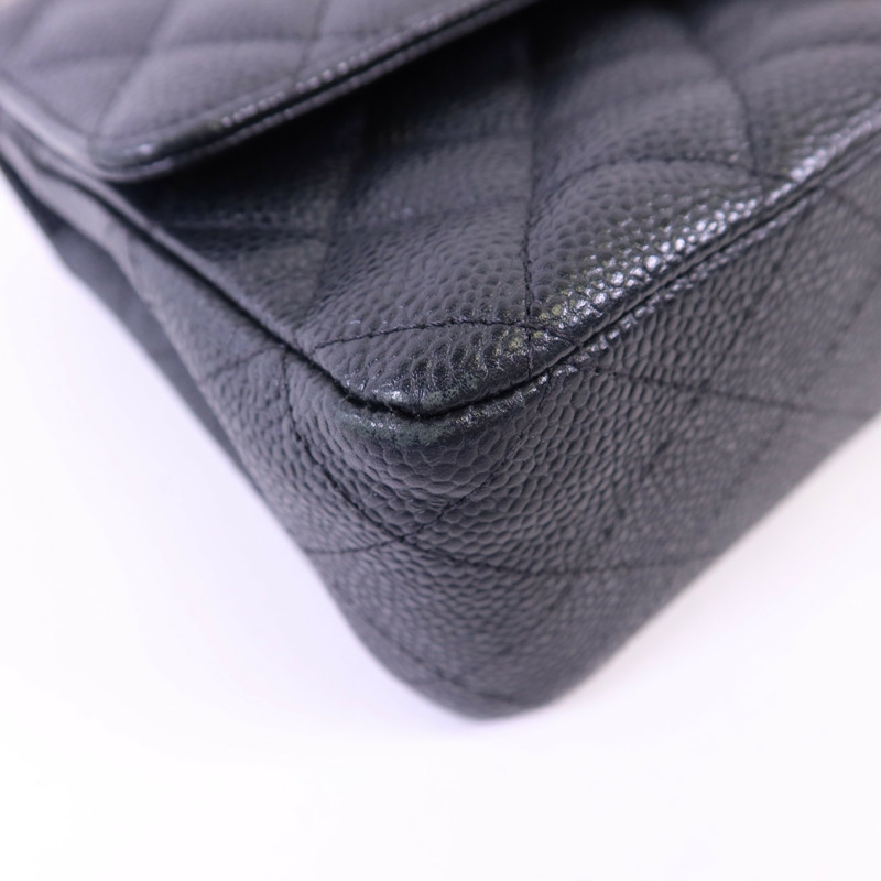 CHANEL 牛皮皮革Classic 25金扣鏈帶肩背袋-12