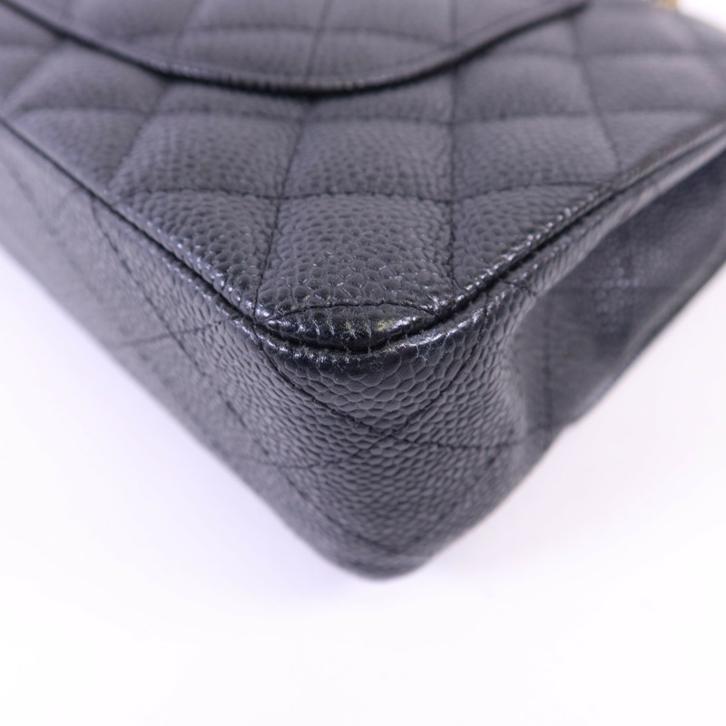 CHANEL 牛皮皮革Classic 25金扣鏈帶肩背袋-13