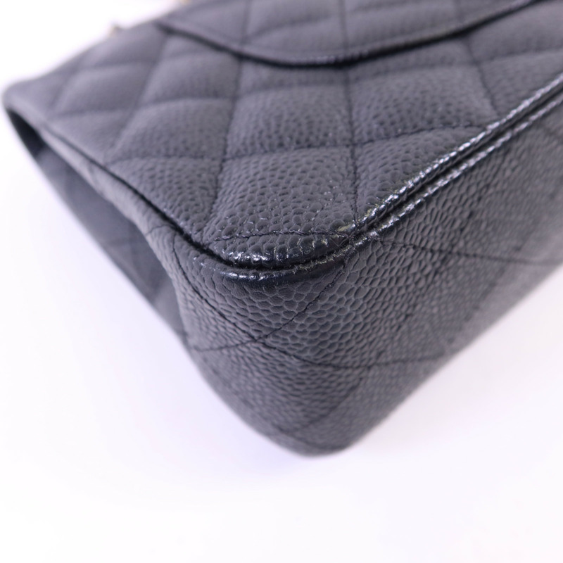 CHANEL 牛皮皮革Classic 25金扣鏈帶肩背袋-14