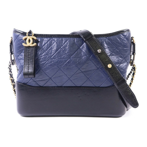 CHANEL 牛皮皮革Gabrielle Medium鏈帶肩背袋