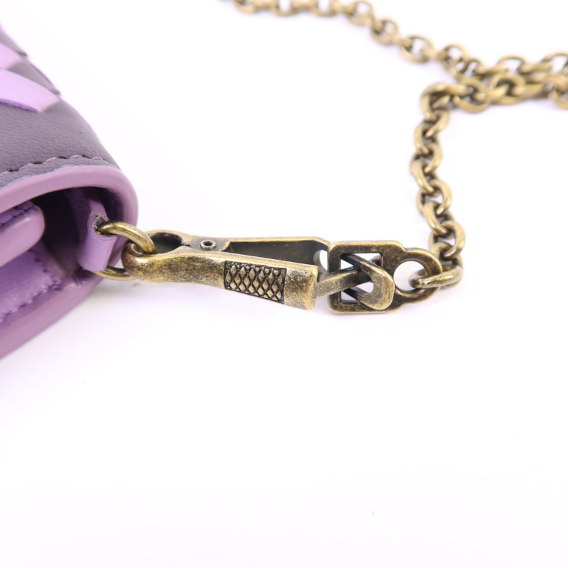 BOTTEGA VENETA 牛皮皮革Intrecciato Chain鏈帶肩背袋-10