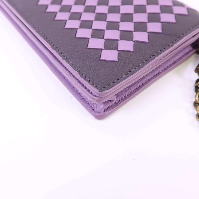 BOTTEGA VENETA 牛皮皮革Intrecciato Chain鏈帶肩背袋-11